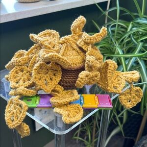 Handmade Yellow Crochet Flowers